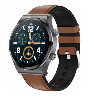 Zegarek Smartwatch męski Hagen na brązowym pasku z rozmowami przez zegarek (1).jpg